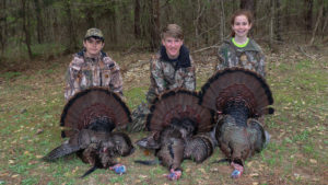 Photo of kids with turkeys for Camp Sign Up